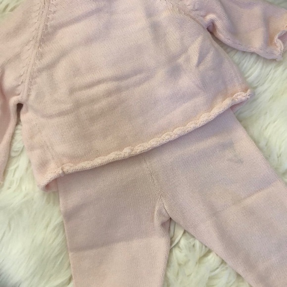 6-9mo pink crochet outfit with hat. - Picture 4 of 8